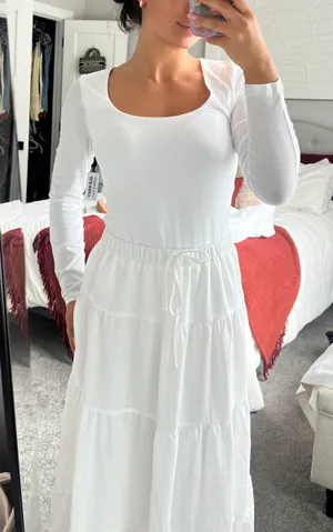 Old Navy Long Sleeve White Bodysuit thumbnail 1