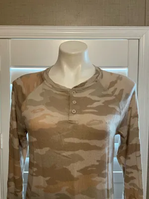 Camouflage crew neck sweater Brown Size XL thumbnail 2