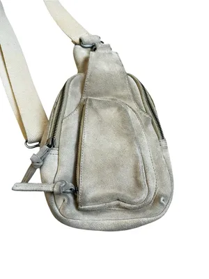 Free People Hudson Suede Sling Bag Cow Hide Suede Leather Travel Boho thumbnail 5