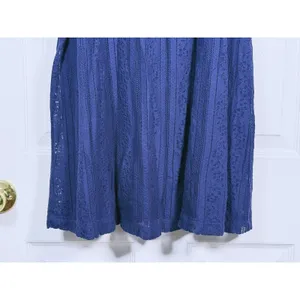 Vintage Y2K Abercrombie Crochet Lace Swing Dress XS Navy Fall Preppy Cottage thumbnail 7