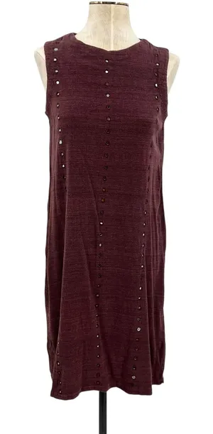 Anita Dongre Grassroots Dress Tank‎ Mirror Detail Cotton Purple Size 12 thumbnail 1