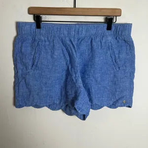 LILLY PULITZER- Brea Linen Shorts Blue Casual Pull On Summer Travel Resort Prep thumbnail 2