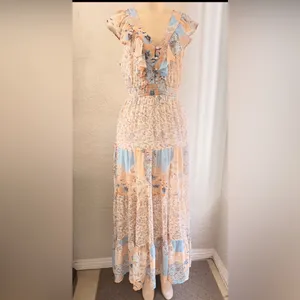 Lilyful women’s dress size Small Bohemian , wester chic maxi dress thumbnail 11