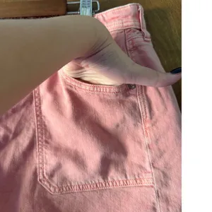 American Eagle sz 14 Pink Denim Easy Shortie Pockets Relaxed Streetwear Everyday thumbnail 7