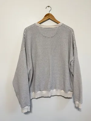 American Eagle Striped Oversized Sweatshirt Size XL Feels lived in sweater AE thumbnail 6