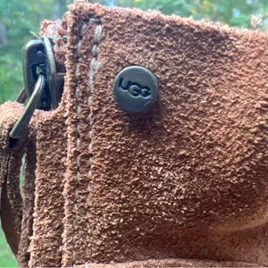 UGG Women's Bandara Suede Ankle Brown Zip Block Heel Boots/Bootie/Shoes|Size:9.5 thumbnail 7
