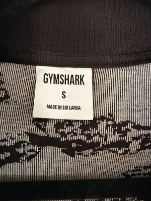 Gymshark Women's Adapt Camo Seamless Track Jacket Black Light Gray Jacquard Small thumbnail 2