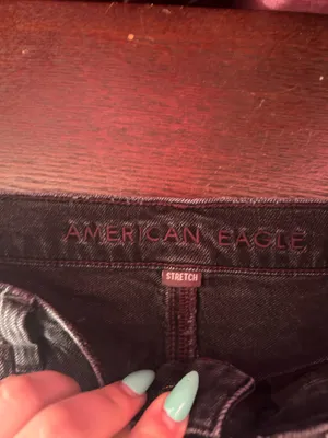 black distressed denim shorts american eagle thumbnail 2