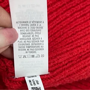 Aerie Vibrant Red Cable Knit Sweater size M oversized unisex thumbnail 4