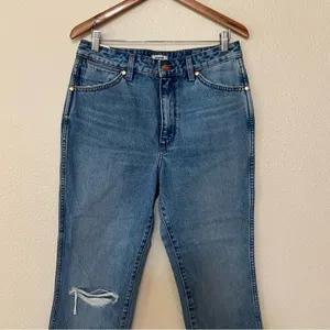 Wrangler Wild West 603 High Rise Straight Ripped Knee Jeans NEW 29 x 28 thumbnail 3