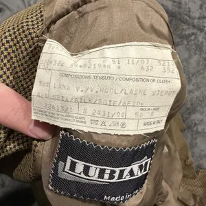 Lubiam Blazer Sports Coat Jacket Men's 50R Wool/Silk Plaid‎ Made In Italy thumbnail 9