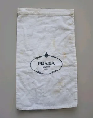 Prada Milano Dust Bag Cotton Storage Pouch 8.5x12" STAINED thumbnail 1