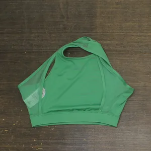 Reebok Womens Halted Unlined Open Mesh Back Sports Bra Green XS thumbnail 2