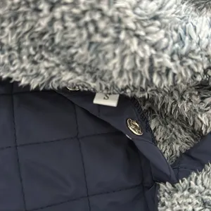 Source Unknown Navy Asymetrical Fleece Pullover Sz SM‎ thumbnail 5