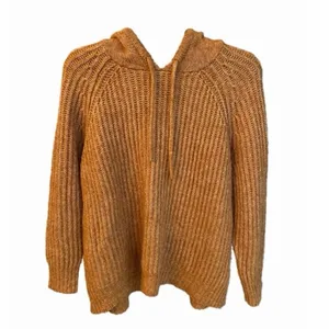 Aerie Brown Ribbed Knit Hoodie Sweater Oversized Soft Cozy Pullover Size M thumbnail 8
