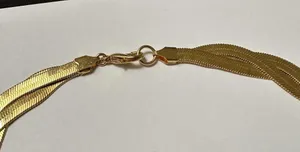 Signed Avon SP Gold Tone Woven Chain Necklace 19 Inch thumbnail 7