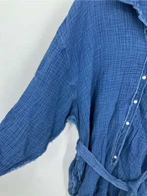 Aerie Blue Gauzy High Waisted Romper Size XL Boho thumbnail 8