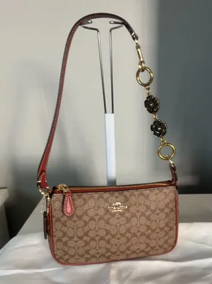 Coach Shoulder Bag With Flower Chain Extender  thumbnail 1