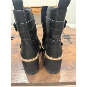 Blondo Reno Waterproof Moto Lug Sole Boots Womens 9 Black Leather Grunge‎ thumbnail 8
