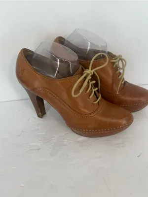 FRYE Anna Oxford Heel Booties size 10 lace up thumbnail 2