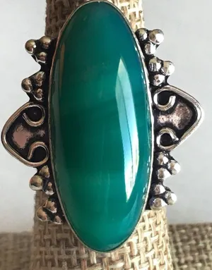 Handmade Botswana Agate Stone Ring Size 6 thumbnail 12