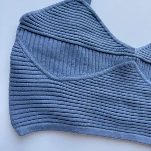 Aerie NWT Take Charge Sweater Corset Tank Top Cropped Blue Size Large L NEW thumbnail 3