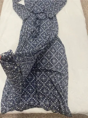 Lulus Blue & White Tile Print Maxi Dress - Small thumbnail 2