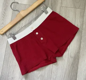 Brandy Melville Shorts keira boxer boy womens Red (one size) loungewear casual thumbnail 1