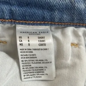 American Eagle Outfitters Distressed Blue Ankle Jeans thumbnail 6