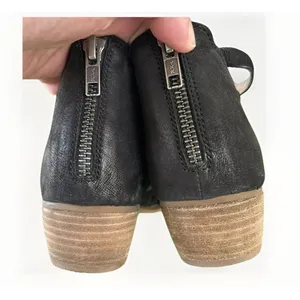 Seychelles Womens Black Leather Strappy Caged Ankle Booties Size‎ 8 Rear Zip thumbnail 5