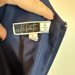 Celebrate DB Studio Off The Shoulder MOB Prom Homecoming Navy Blue Size 2 NWT thumbnail 11