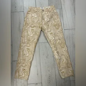 Cotton On Swirl Patterned Tan Pants thumbnail 1