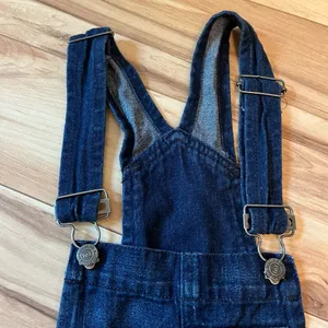 L.E.I. Y2K Denim Shortalls Women’s Sz Med Overalls Bib Shorts Boho 2012 Grunge thumbnail 4