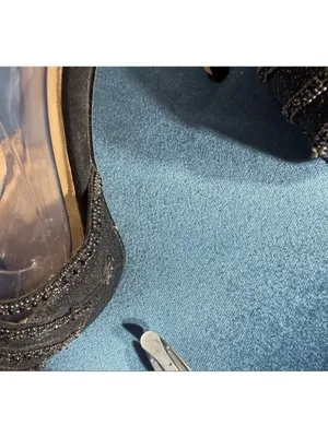 Antonio Melanie Black Heels Rhinestones Beaded Size 8 thumbnail 14