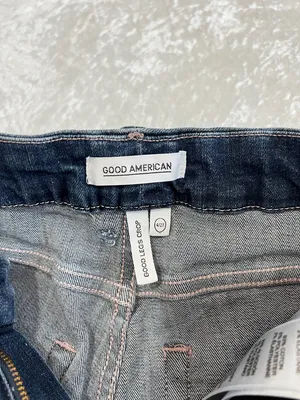 Good American Legs Crop Jeans Blue Denim Size 4/27 Stretchy 93% Cotton thumbnail 9