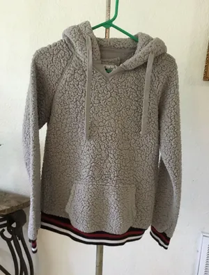 Reflex Hoodie Women's M Gray Cotton Fleece-Lined Drawstring Sweatshirt Workout thumbnail 1