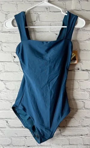 NWT shade and shore Teal One-Piece Swimsuit - Solid Wide-Strap Design small 4-6 thumbnail 1
