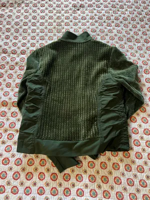 Cabi Olive Green Velour Uni Jacket size XS retails $175 thumbnail 7