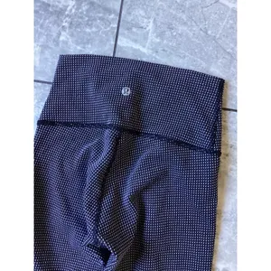 Lululemon High Rise Leggings Size 4 Navy White Dot Pattern Yoga Pants 1726 thumbnail 3