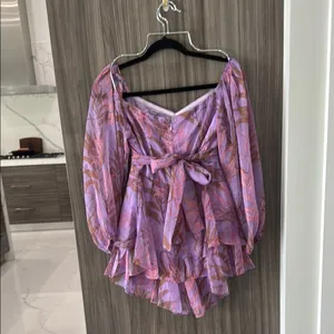 Floral Purple Women's Skort Size M thumbnail 2