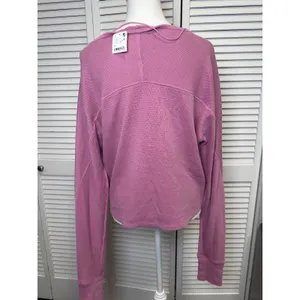 Free People We the free Jess Long Sleeve Thermal Top Size Medium NWT $68 retail thumbnail 8