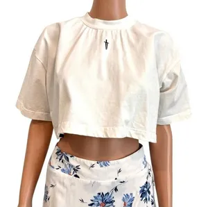 Ironwilled large oversized dagger cropped tee shirt top TB2 3531 thumbnail 1