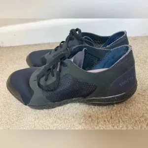 Adidas X Stella McCartney Black Paneled Mesh Shoes Size 9 thumbnail 4