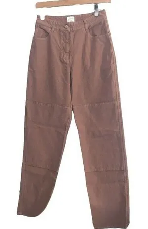 Wilfred Free Straight Leg Jeans Mauve Pink Size 2 Y2K Utility thumbnail 1