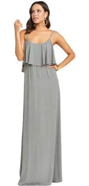 Show Me Your Mumu Caitlin Formal Maxi Soft Charcoal Bridesmaid Dress‎ Size Small thumbnail 1