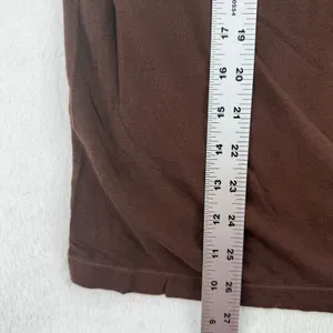 Skims Brown Crew Neck T-Shirt‎ Top Modal Blend Women's Medium Soft Casual Tee thumbnail 4