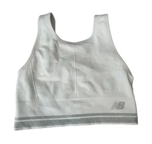 New Balance white sports bra size small preworn thumbnail 1