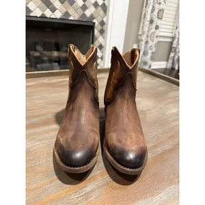 Circle G Tobacco Embroidered Western Ankle Booties Round Toe New 7 Boho‎ thumbnail 7