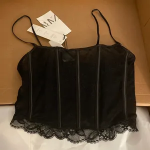NWT Black Lace Corset Top thumbnail 9