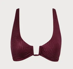 Berlook Burgundy Geometric U Neck Bikini Top ONLY 62 thumbnail 6